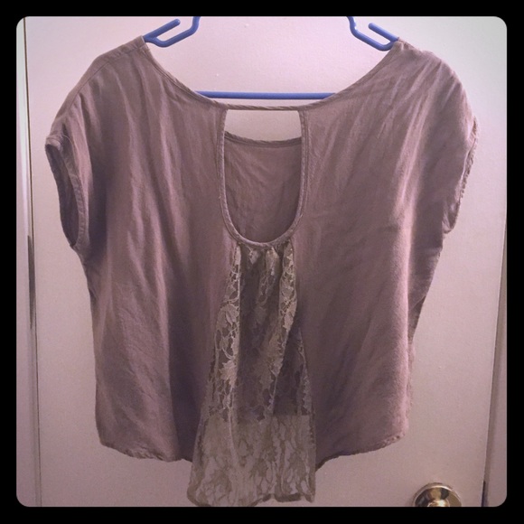 Lacy brown high low top