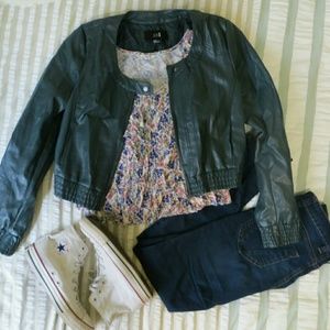 Dark Teal Moto Jacket!!