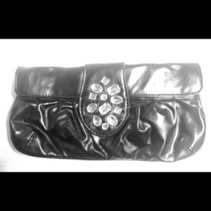 Black clutch with embellishment Black clutch with embellishment