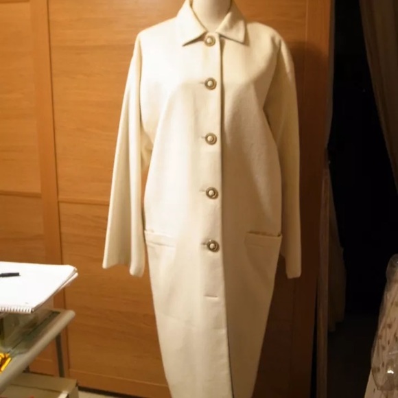 New Versace couture cashmere long coat sz s/m