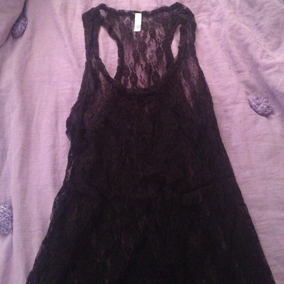 Black lace tank top