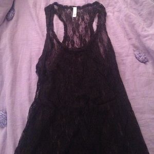 Black lace tank top