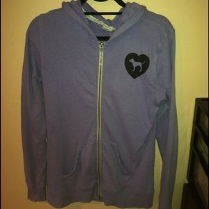 Purple PINK Zip Up Sweatshirt