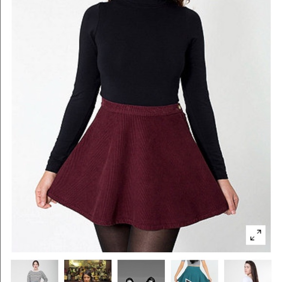 American Apparel Corduroy Circle Skirt - Picture 1 of 2