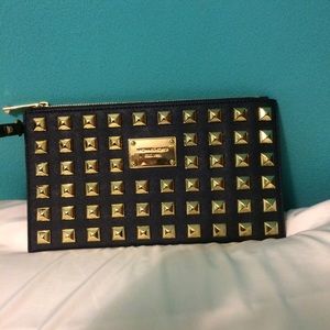 Michael Kors pyramid-stud zip clutch