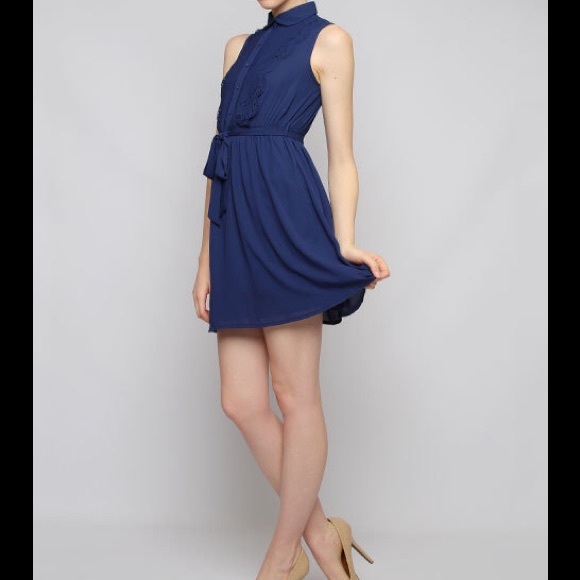 Laser cut ruffles dress - Picture 3 of 4