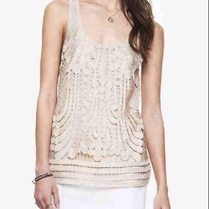Express metallic crochet tank
