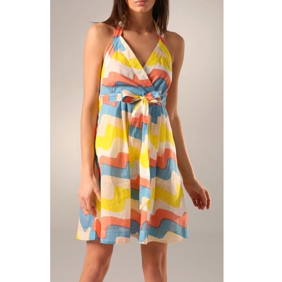 Marc by Marc Jacobs Dresses & Skirts - Marc by Marc Jacobs wave print wrap halter dress