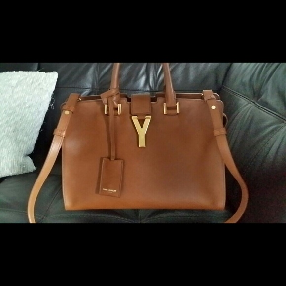 SOLD*YSL Saint Laurent Y-Ligne cabas  bag, Tan - Picture 4 of 4