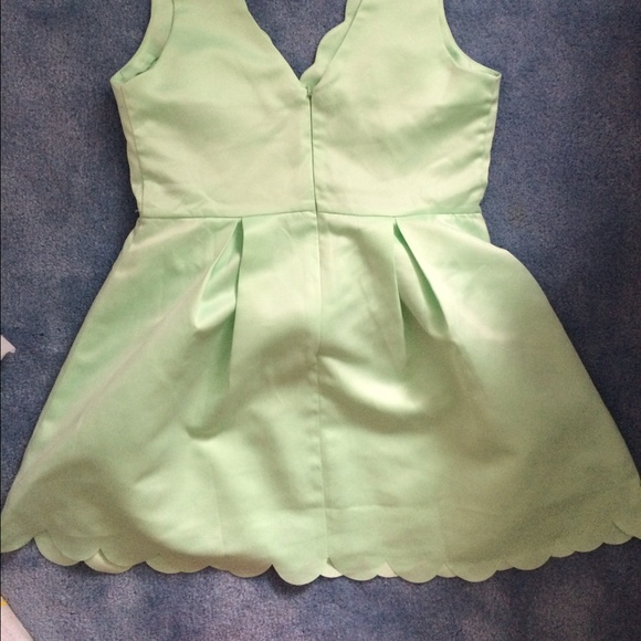 mint scalloped dress - Picture 3 of 4