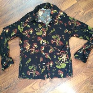 Vintage Mushroom Print Shirt