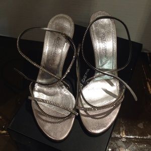 Silver and Chrystal Dolce & Gabbana wedge heels