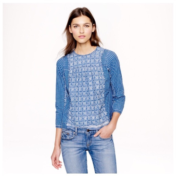 Bleached-out Indigo Top