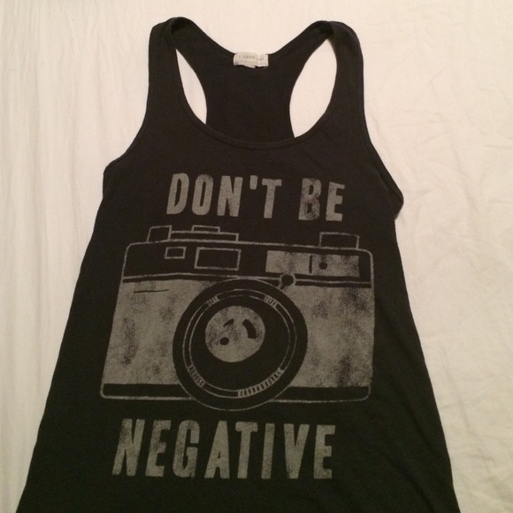 "Don't Be Negative" tank top