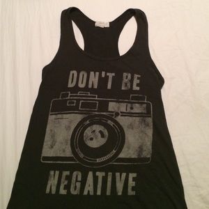 "Don't Be Negative" tank top