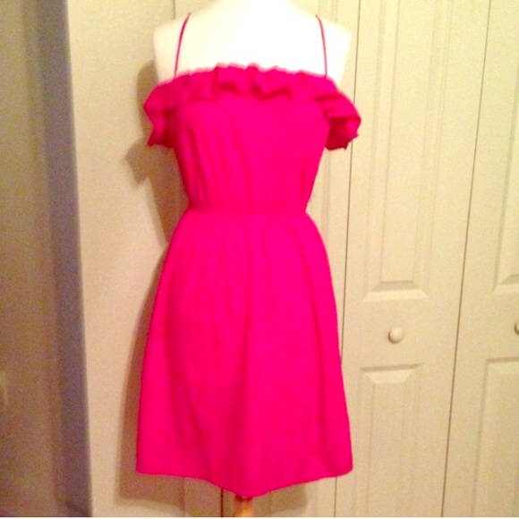 Pink Old Navy spaghetti  strap ruffle dress!