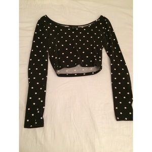 F21 polka dot crop top⚫️⚪️⚫️⚪️