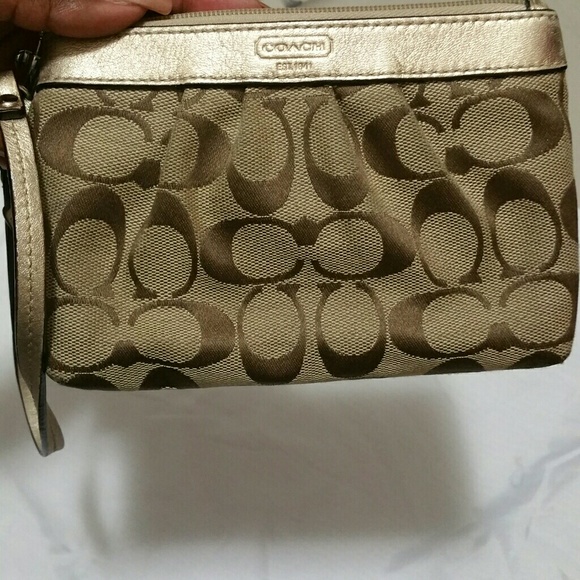 Coach medium size wristlet authentic