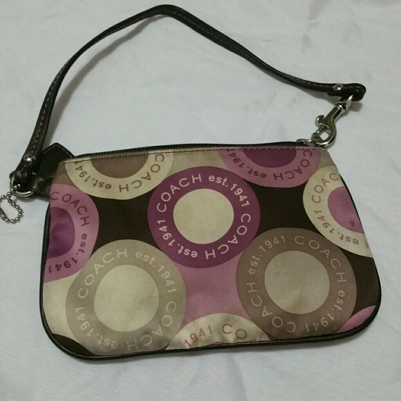 Coach small wristlet authentic