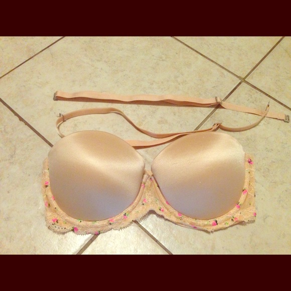 Pink Victorias Secret multi way push up bra 32C
