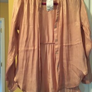 H & M peach iridescent blouse. Never worn