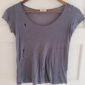 BM Distressed V Neck