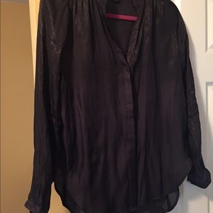 Black button up blouse