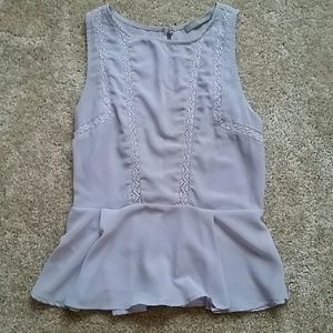 Sheer Peplum Tank
