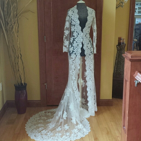 Oleg Cassini Wedding Lace Jacket Size 2