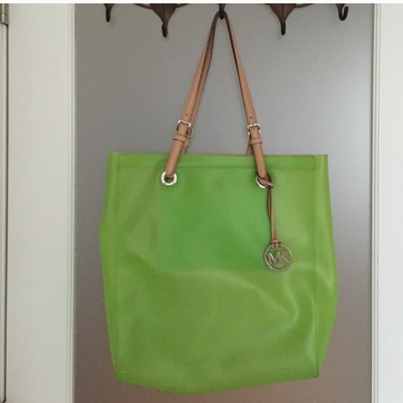 Green Michael Kors Beach Tote Excellent Condition
