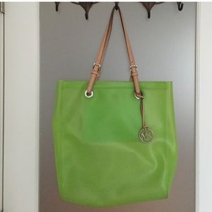 Green Michael Kors Beach Tote Excellent Condition