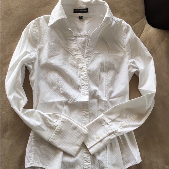Long sleeve white shirt.