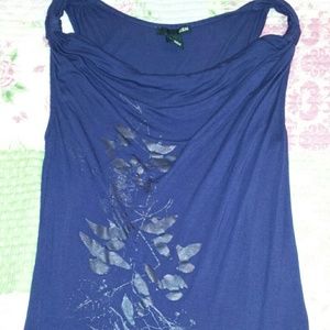 Cowl-front Purple H&M Tank Top