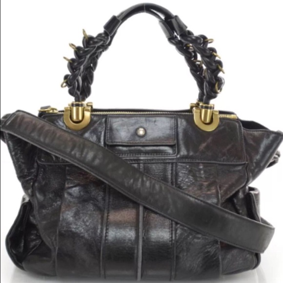 authentic CHLOE Leather Heloise Satchel Black