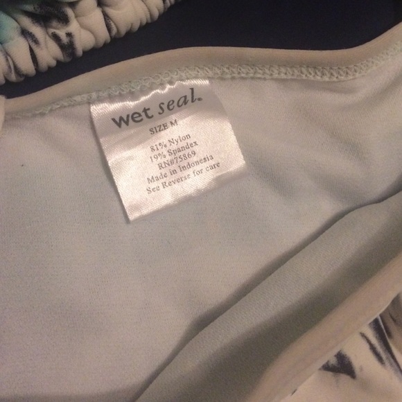 Grey and Black Bikini With Tassles - Picture 2 of 3