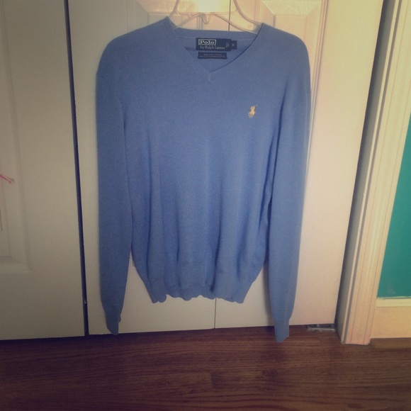 Blue polo sweater