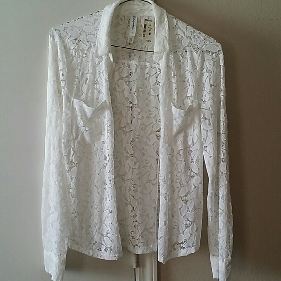 Nice see through white blouse