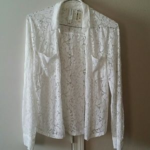 Nice see through white blouse