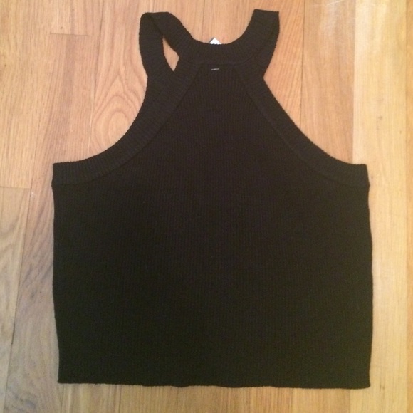 ⛔️SOLD ON 🅿️🅿️Brandy black knit halter crop top - Picture 3 of 4
