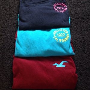 LOT OF LONG SLEEVE HOLLISTER SHIRTS