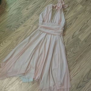 Light pink Marilyn Monroe halter dress