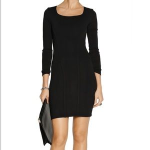 Helmet Lang Black Dress with Back Slit
