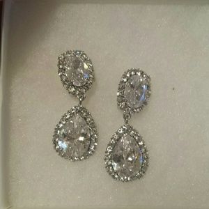 CZ clip on earrings