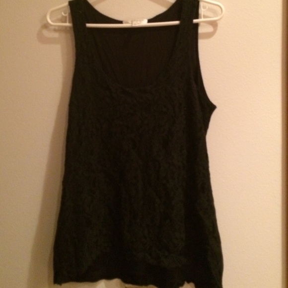 Black lace tank top - Picture 1 of 1