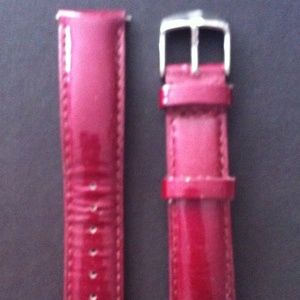 Michele Purple Leather 18mm Watch Band