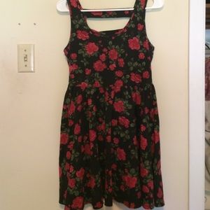 Rose patterned sun dress