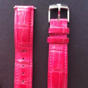 Michele 18mm Pink Alligator Watch Band