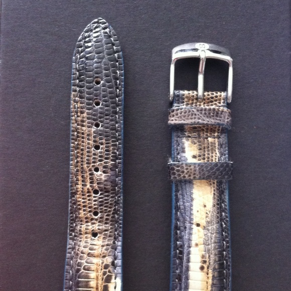 Michele 18mm Leather Watch Band