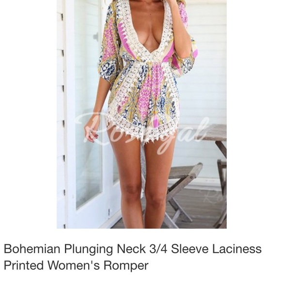 Bohemian Floral Romper