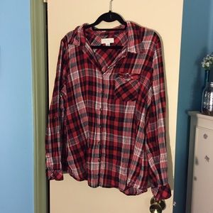 Red plaid shirt